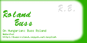 roland buss business card
